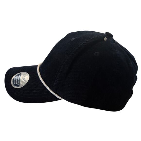 Penguin by Munsingwear Rope Snapback Black Hat Corduroy Baseball Cap Adujustable - Picture 6 of 6
